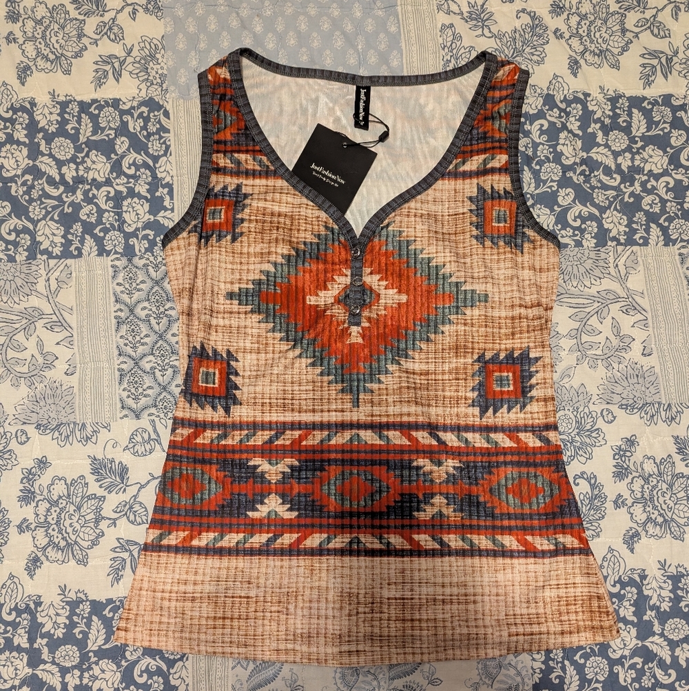 Multicolor Aztec Tank Top - Picture 6 of 6